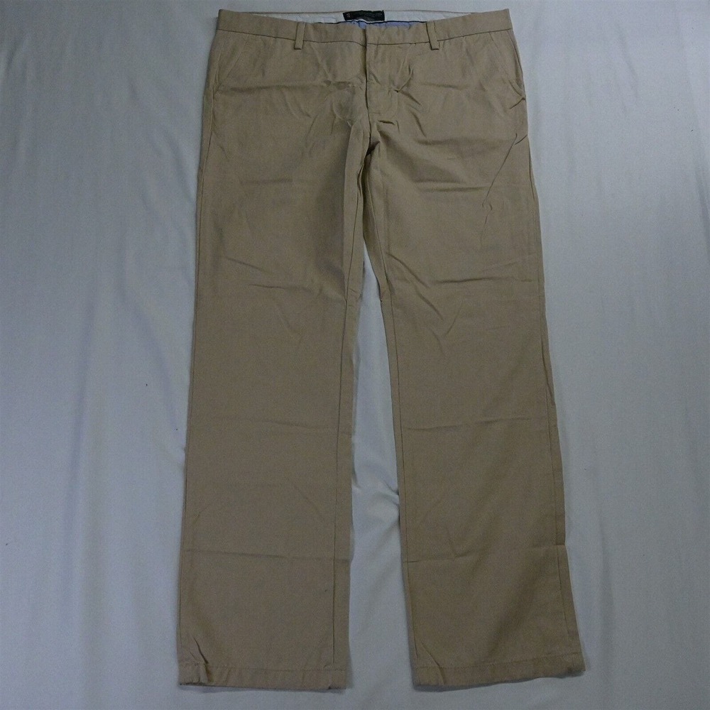 Combatant Gentlemen 40 x 34 Khaki Flat‎ Front Straight Chino Pants